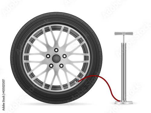 Hand air pump and tire