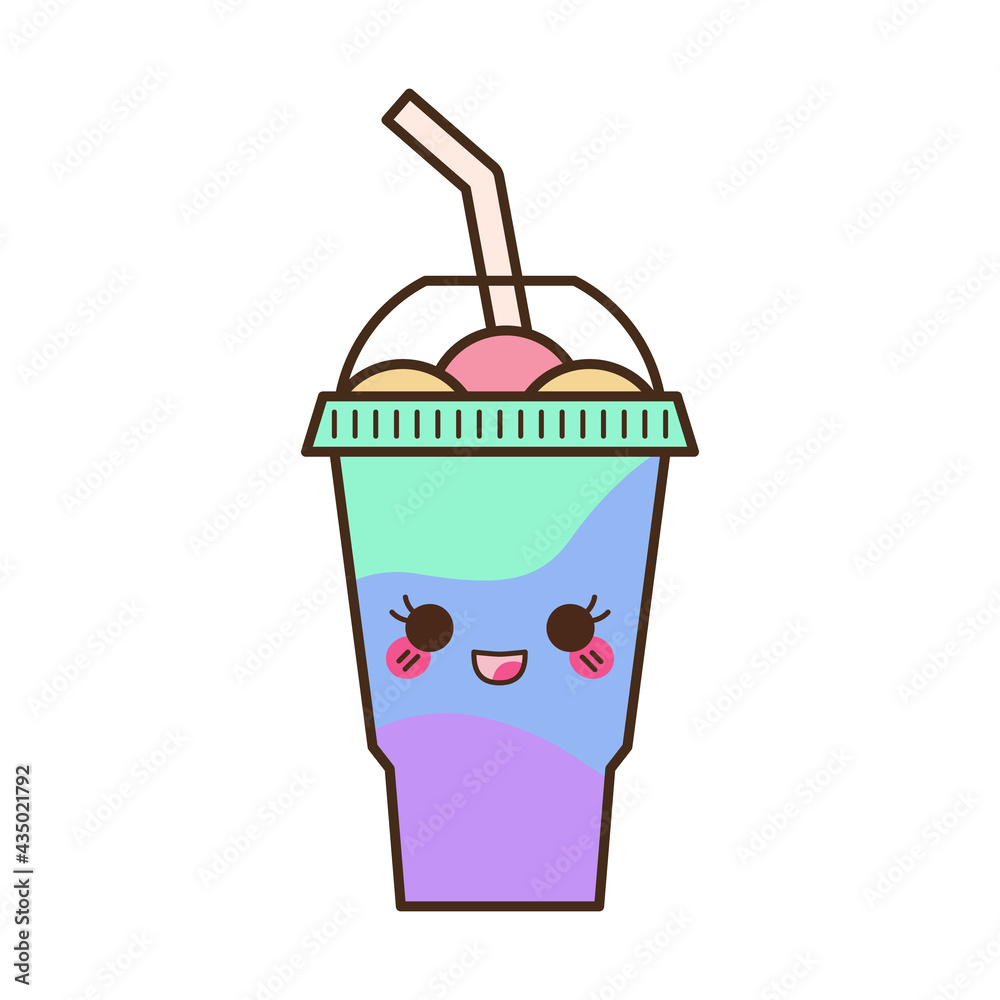 Vector slush drink isolated icon. Cartoon ice cup (Frozen Drink). Emoji clipart drawing of tropical smoothie shake. Vector slush drink isolated icon. Cartoon ice cup (Frozen Drink). Emoji clipart drawing of tropical smoothie shake.