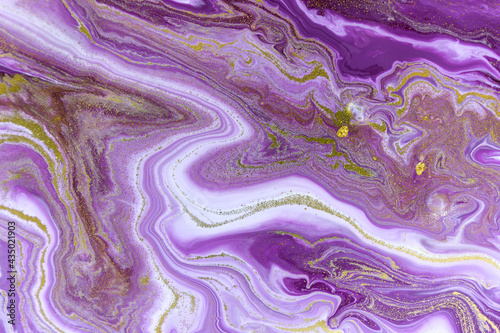 Marble purple acrylic texture. Agate ripple background.