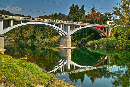 メガネ橋の風景（山形県大江町） 