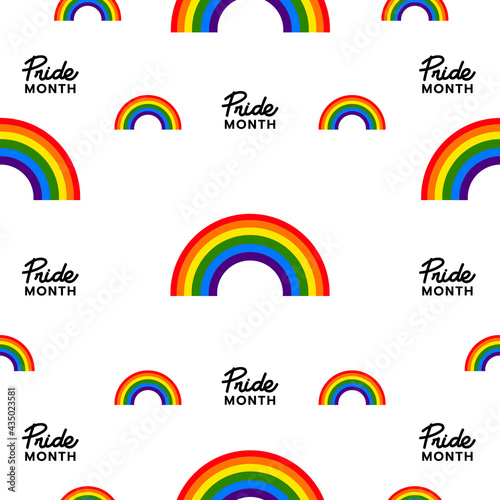 Pride Month at June 2021 LGBT  Symbols pattern with LGBT pride flag or Rainbow colors. LGBT designs isolated on white background, Vector illustration EPS 10