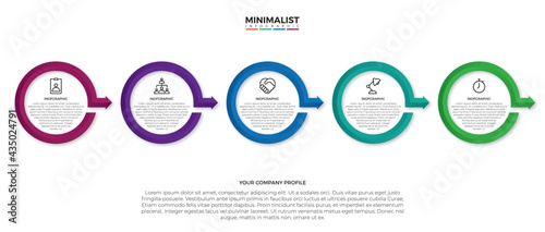 Simple and Clean time line Business Infographic template.
