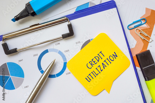фотографія Conceptual photo about Credit Utilization with handwritten text.