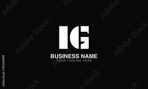IG I G initial logo | initial based abstract modern minimal creative logo, vector template image. luxury logotype logo, real estate homie logo. typography logo. initials logo.
