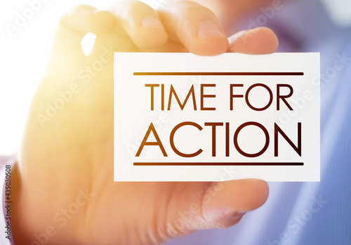 Right time for action - motivational quote