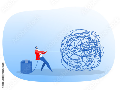 businessman manage  Problems solution creative design of brain with and order in thoughts concept vector