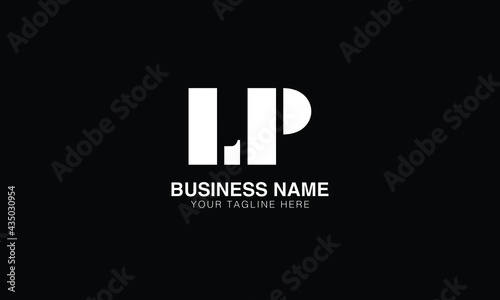 LP L P initial logo | initial based abstract modern minimal creative logo, vector template image. luxury logotype logo, real estate homie logo. typography logo. initials logo.
