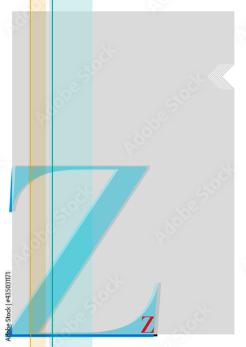 Graurahmen Buchstabe Z 7