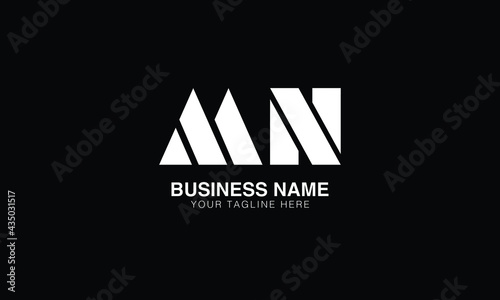 MN M N initial logo | initial based abstract modern minimal creative logo, vector template image. luxury logotype logo, real estate homie logo. typography logo. initials logo.