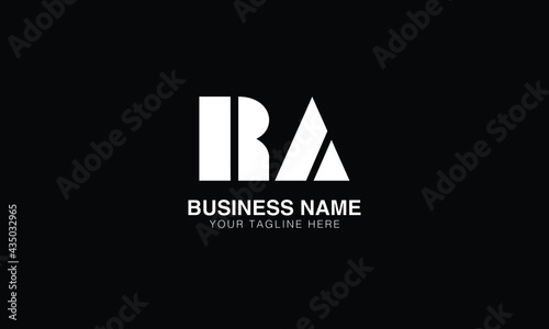 RA R  A initial logo | initial based abstract modern minimal creative logo, vector template image. luxury logotype logo, real estate homie logo. typography logo. initials logo.