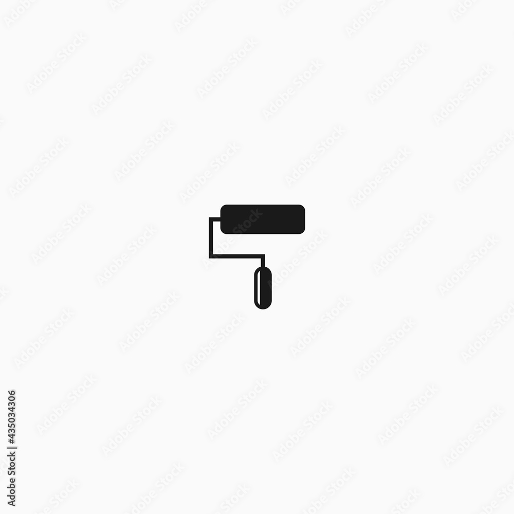 roller brush icon logo vector roller brush icon logo vector