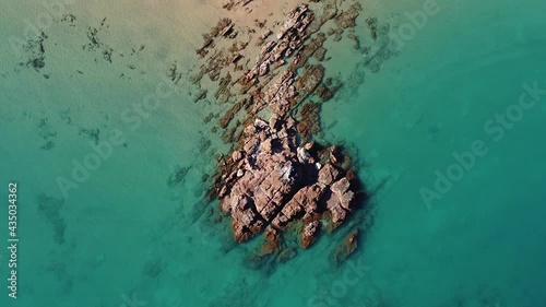 View with drone of a beach in Broome, Western Australia photo