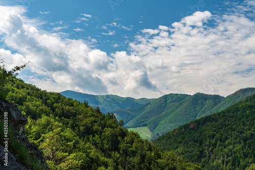 Mala Fatra mountains from hiking trail bellow Boboty hill summit in Slovakia © honza28683