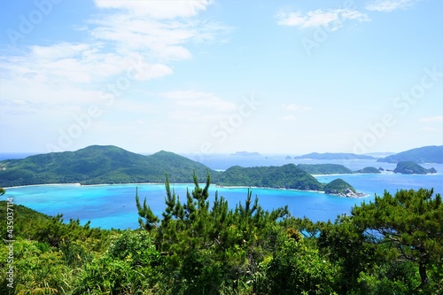 Beautiful blue ocean view from inazaki observation deck in Zamami island, Okinawa, Japan - 沖縄 座間味島 稲崎展望台からの眺望 © Eric Akashi
