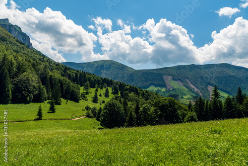 Mala Fatra mountains from Vrchpodziar above Stefanova village in Slovakia