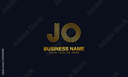 JO J O initial logo | initial based abstract modern minimal creative logo, vector template image. luxury logotype logo, real estate homie logo. typography logo. initials logo.