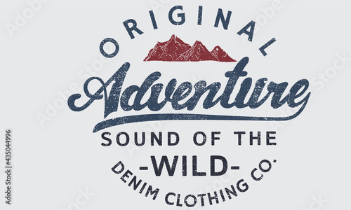 Sound of the wild adventure printed t-shirt graphic design.