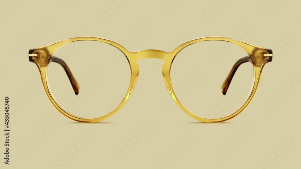 Colorful glasses mix isolated on colored background, ideal stop motion for advertising display or a web banner