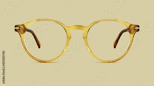 Colorful glasses mix isolated on colored background, ideal stop motion for advertising display or a web banner