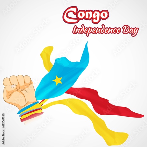 vector illustration for happy independence day Congo