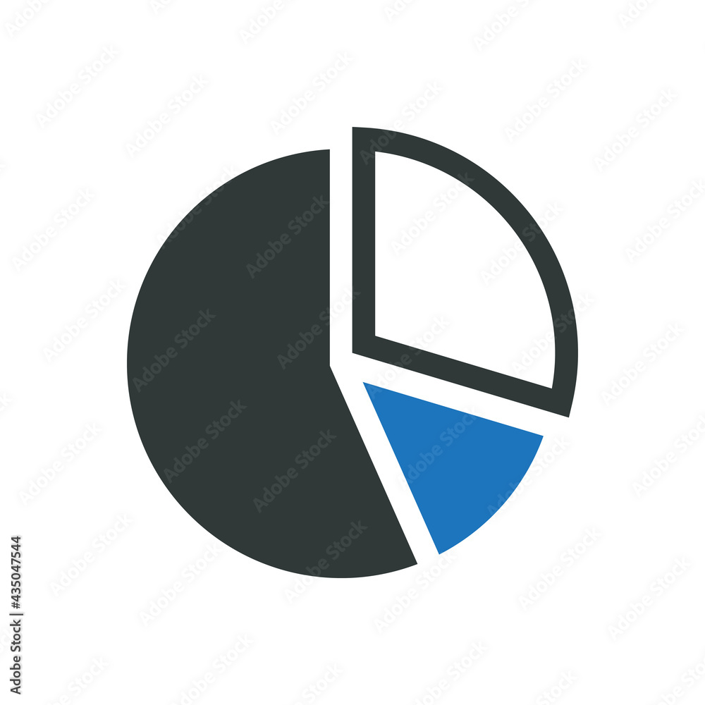 Data pie graph icon vector graphic illustration Data pie graph icon vector graphic illustration