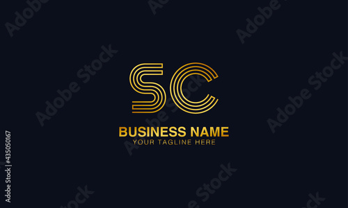SC S C initial logo | initial based abstract modern minimal creative logo, vector template image. luxury logotype logo, real estate homie logo. typography logo. initials logo.