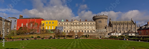 Photography Medieval record tower and chapel of Dublin Castle, view from the Dubhlinn garden