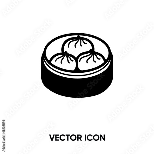 Chinese steamed bun vector icon . Modern, simple flat vector illustration for website or mobile app. Chinese baozi symbol, logo illustration. Pixel perfect vector graphics	