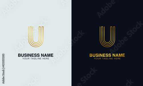 U UU initial logo | initial based abstract modern minimal creative logo, vector template image. luxury logotype logo, real estate homie logo. typography logo. initials logo. photo