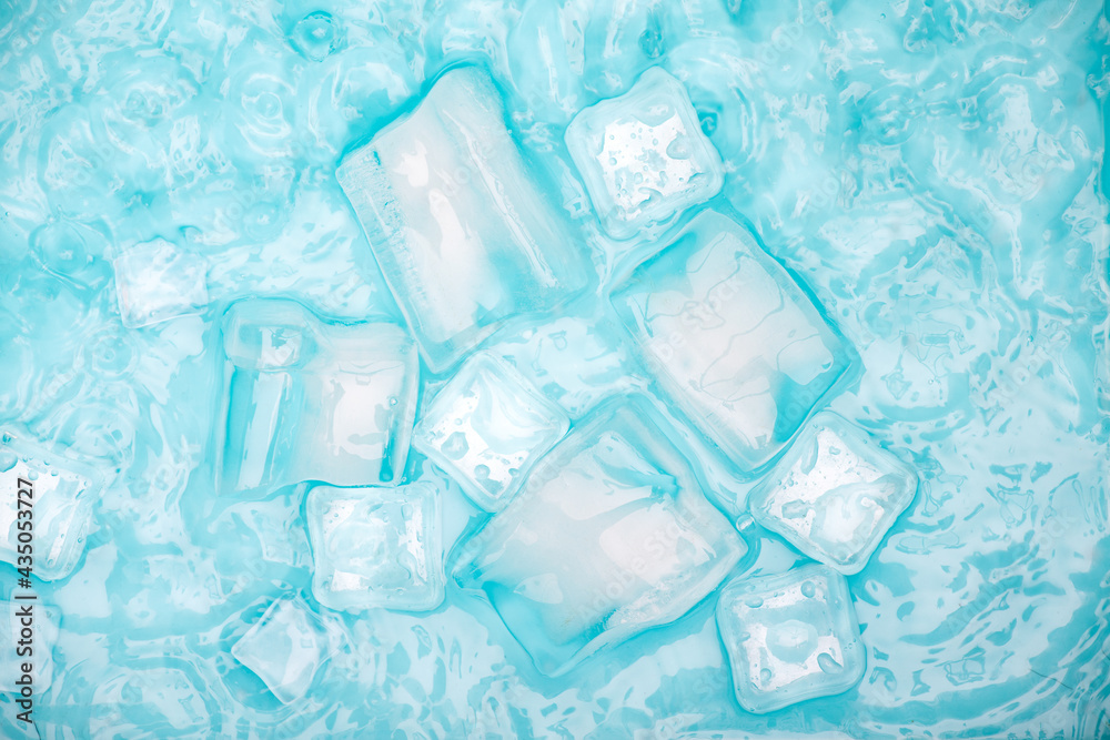 Cool and transparent ice in summer Cool and transparent ice in summer