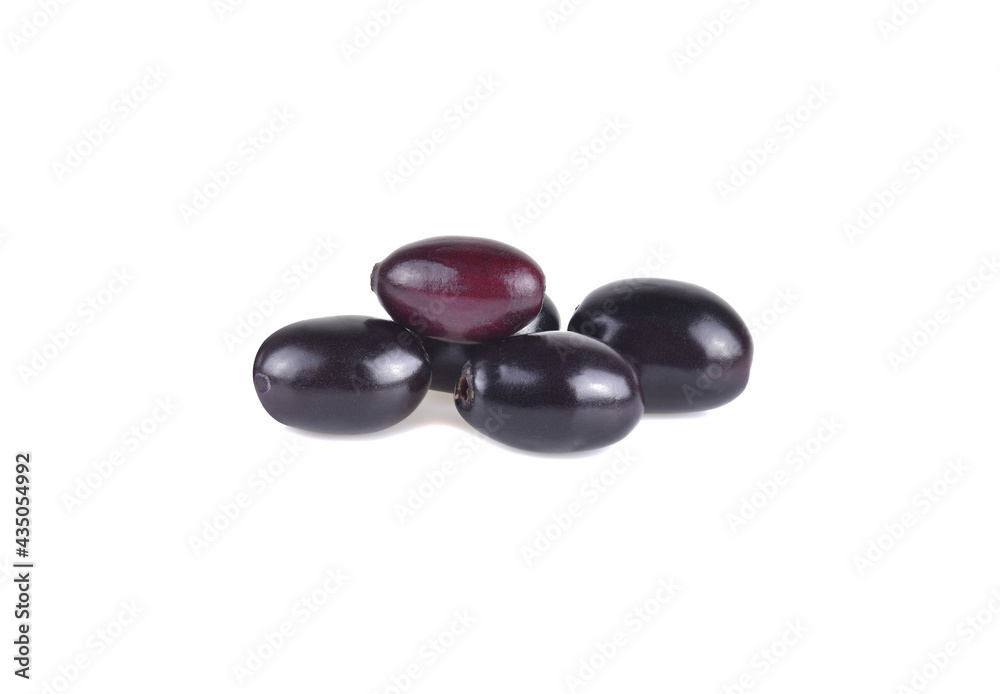 Jambolan plum or Java plum isolated on white background Jambolan plum or Java plum isolated on white background