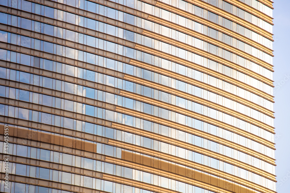 Looking up at the magnificent modern urban architecture