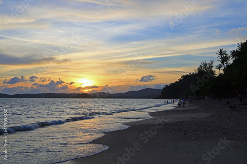 Ao Nang, Thailand. Sunset on the beautiful beach of the village. © Daniele