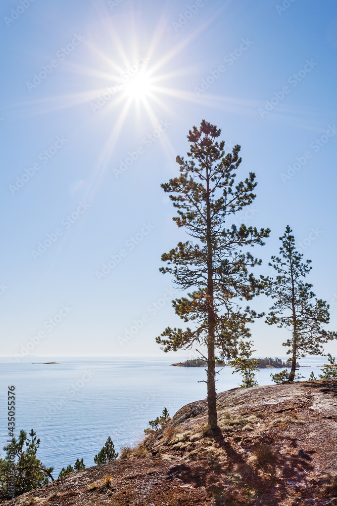 Lake Ladoga skerries. Karelia. Russia