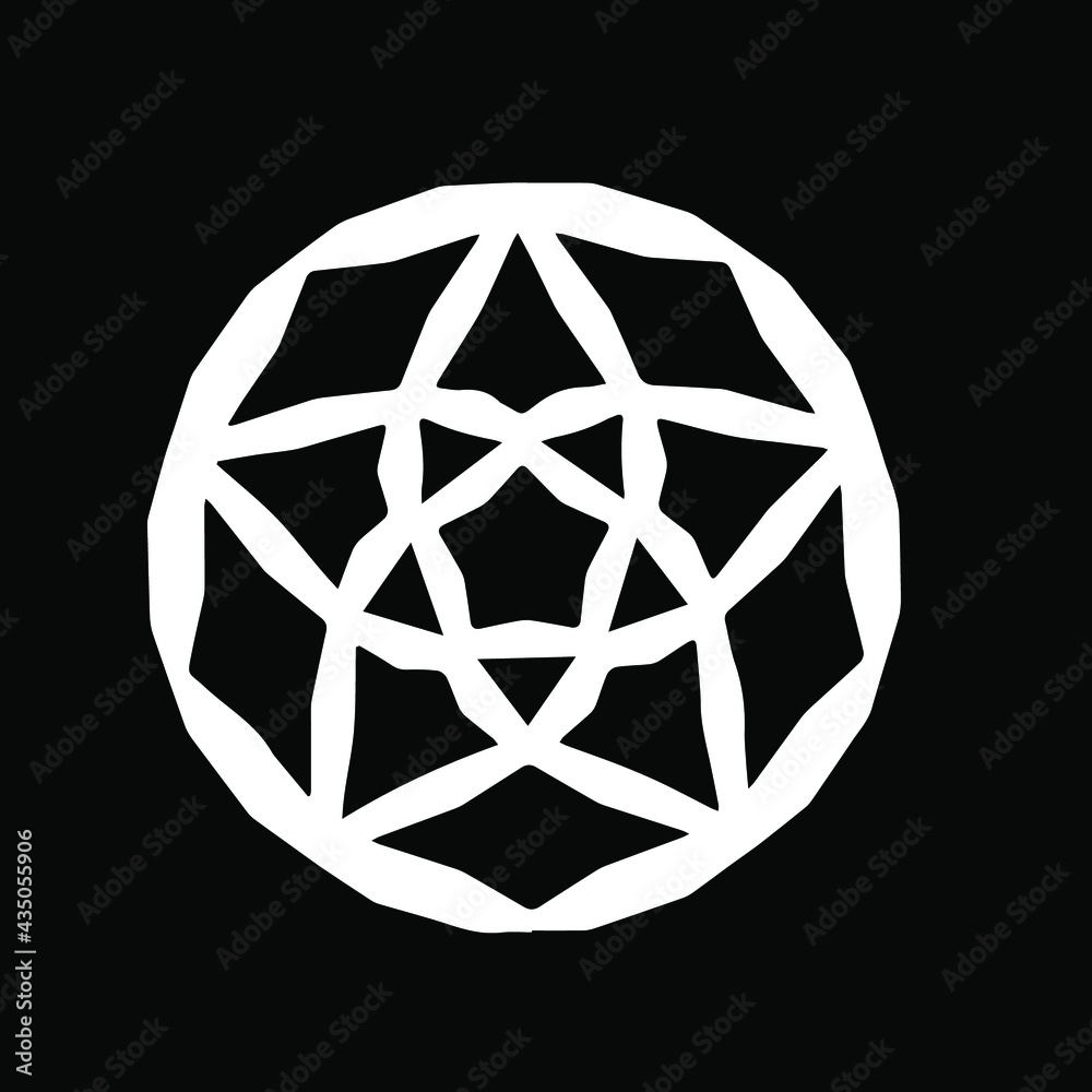 simple mandala with geometric patterns