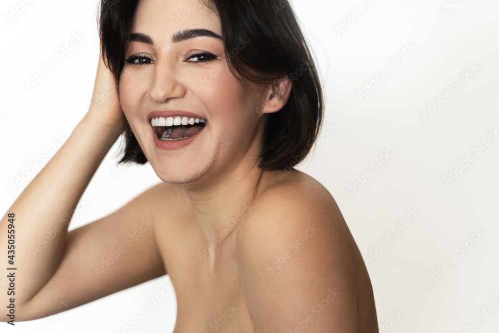 Cheerful middle eastern woman with beautiful smile