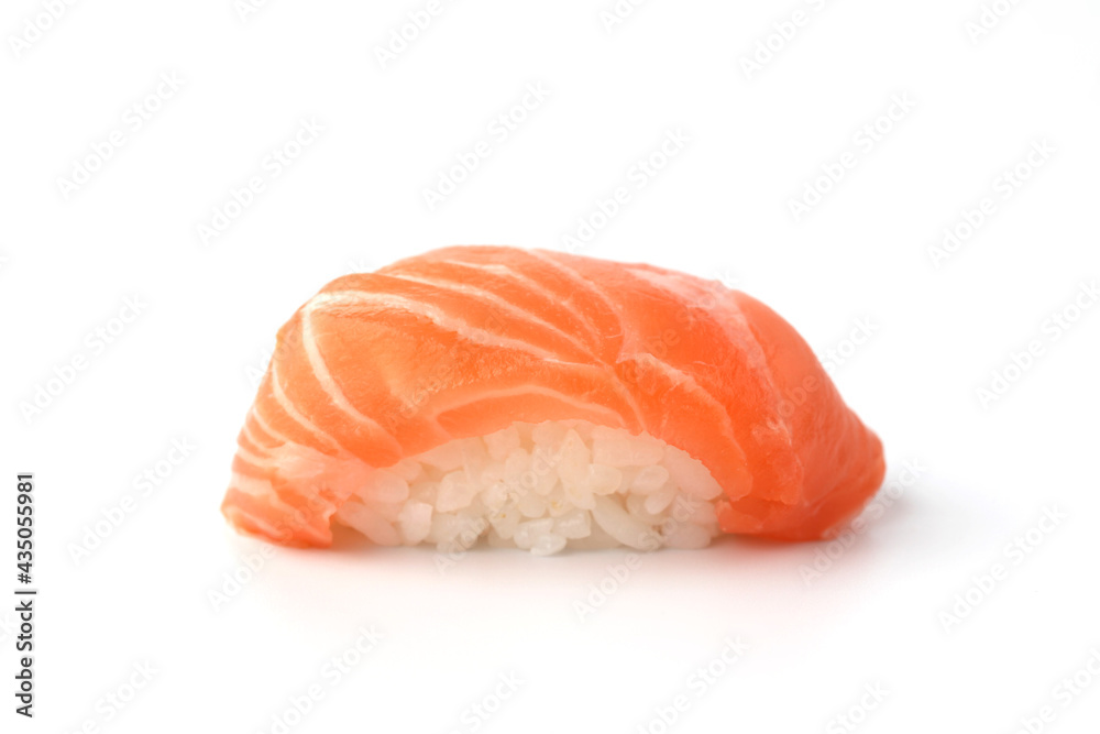 サーモン 寿司 鮭 白背景