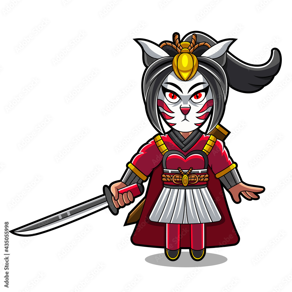 Kitsune girl esport mascot logo design