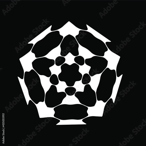 simple mandala with geometric patterns
