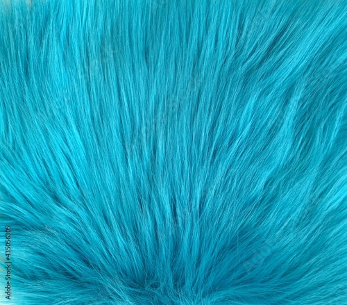 Blue faux artificial fur texture