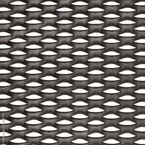 Expanded black metal sheet texture for background