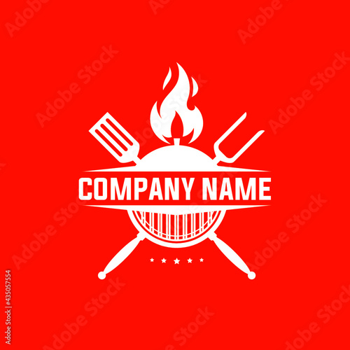 Grill BBQ logo design. Vector file. Download it now