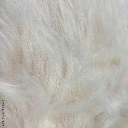 Ivory Long Pile Faux Fur Texture