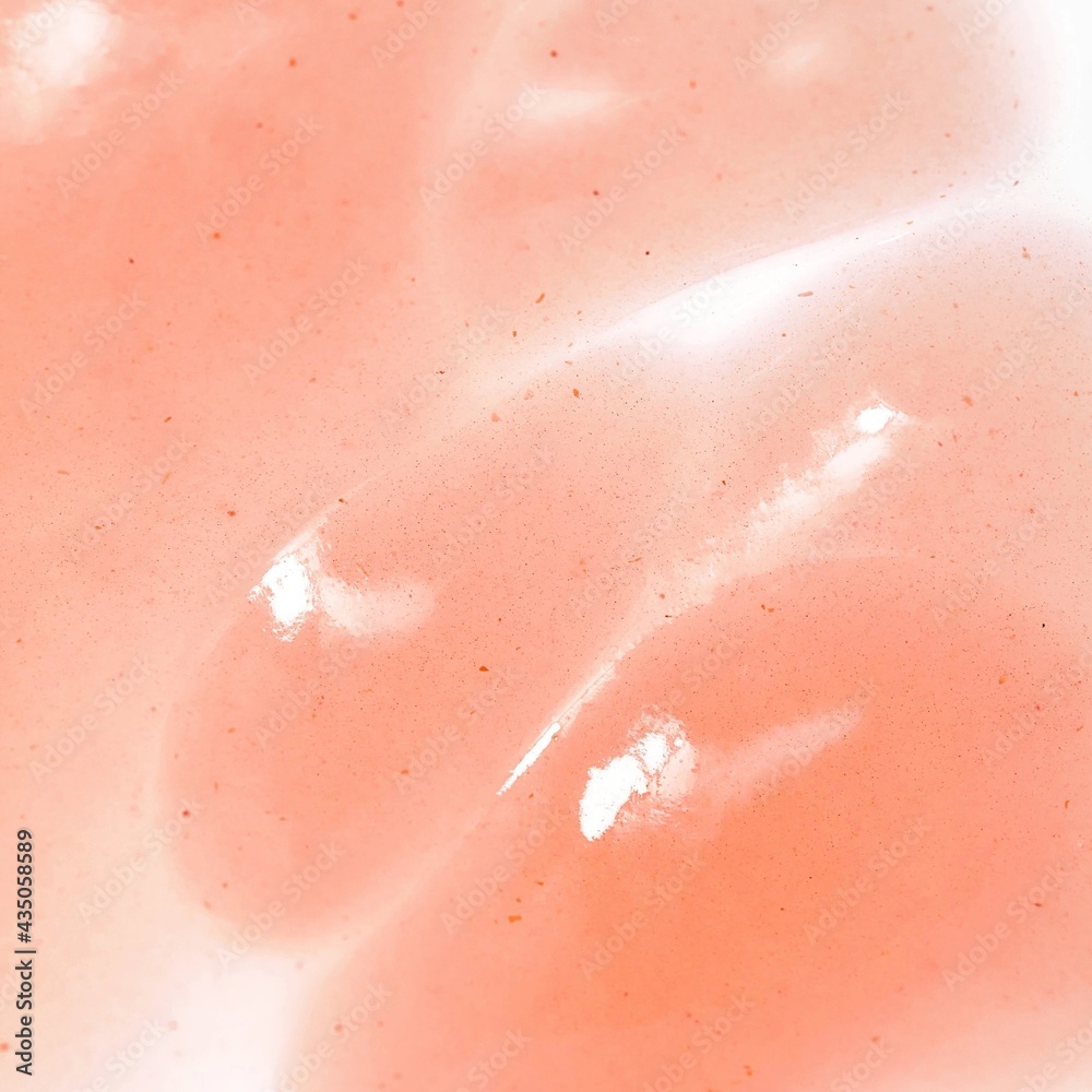 Fototapeta premium Pink gel exfoliant texture, cosmetic product texture for background