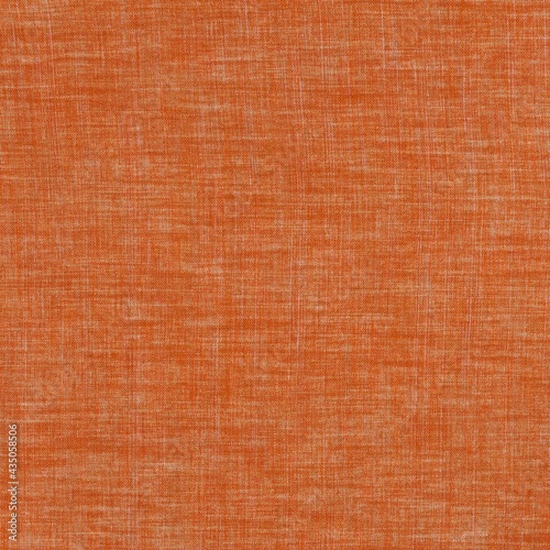 Orange plain linen fabric texture
