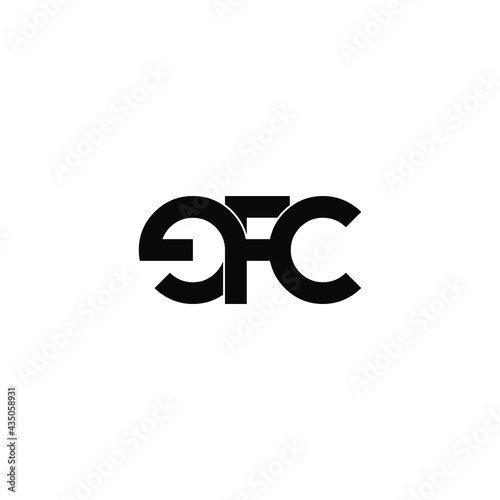 efc letter original monogram logo design photo