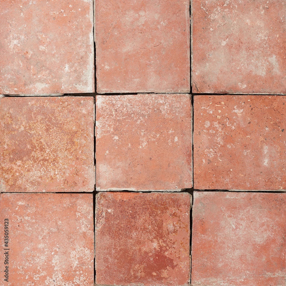 Seamless red reclaimed quarry tile texture for outdoor flooring Seamless red reclaimed quarry tile texture for outdoor flooring