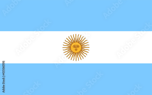 Argentina flag vector illustration. National symbol of southern America country.