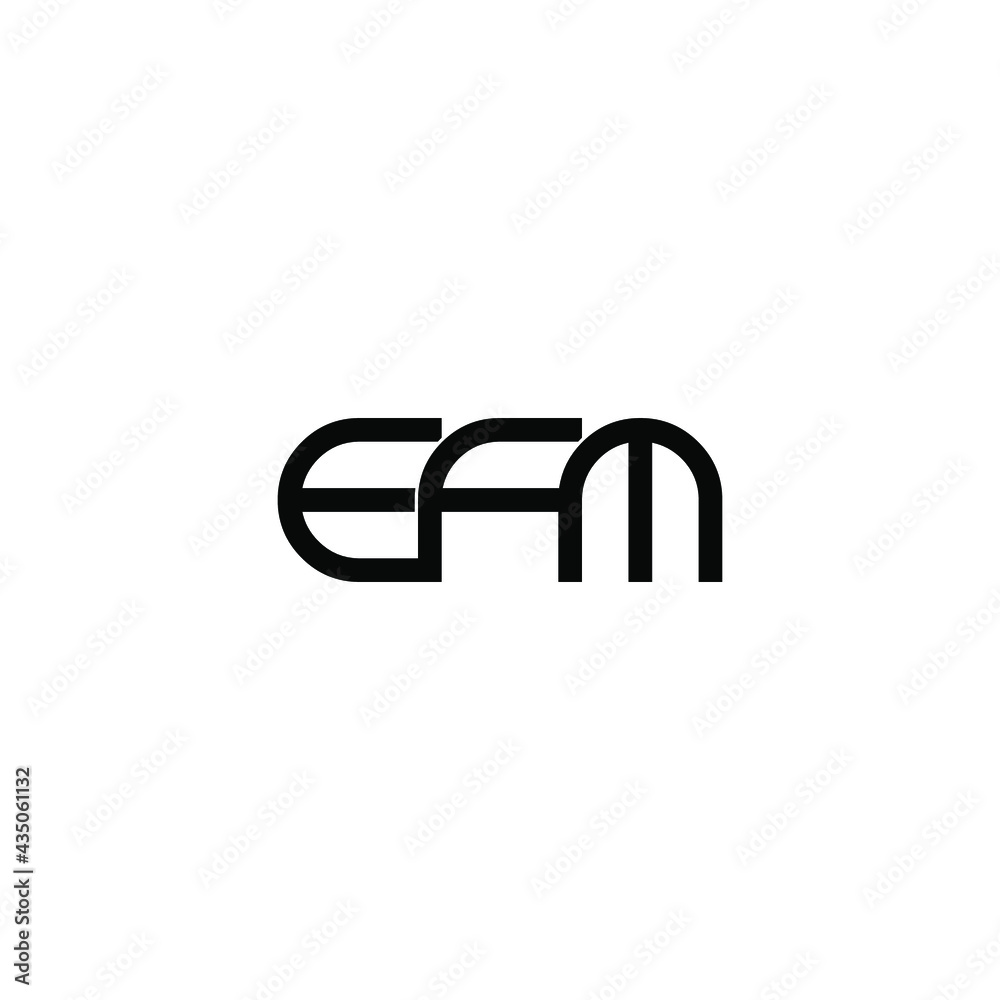 efm letter original monogram logo design efm letter original monogram logo design