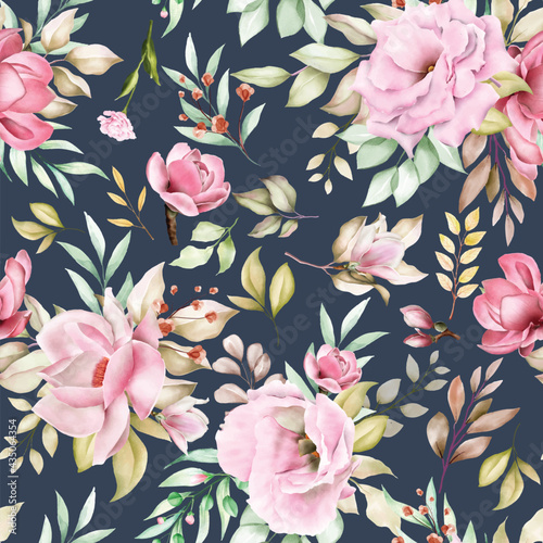 watercolor floral seamless pattern